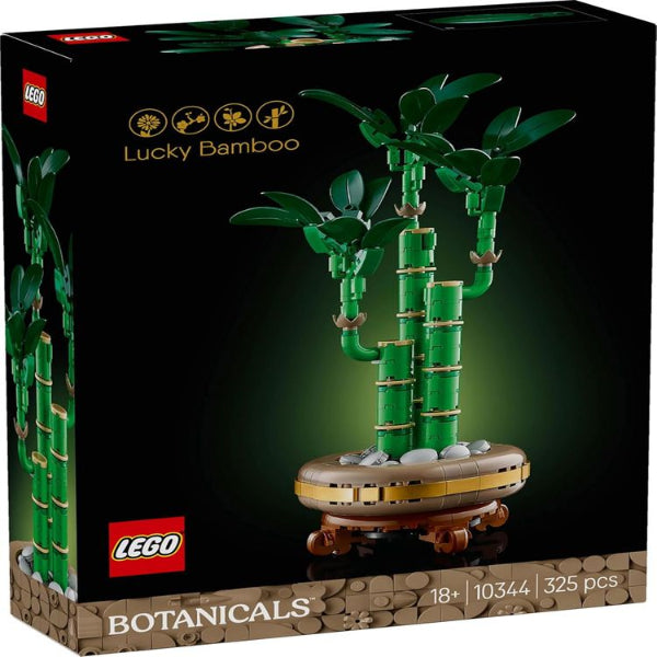 LEGO Botanicals Şans Bambusu 10344 – Yetişkin Kadın ve Erkekler için Bambu Sapları, Çakıl Taşları ve Ahşap Efektli Saksı İçeren Dekoratif Bitki Seti, Ev ve Ofis Dekorasyonu Hediye Fikri (325 Parça)