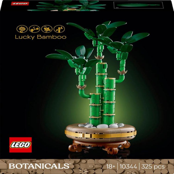 LEGO Botanicals Şans Bambusu 10344 – Yetişkin Kadın ve Erkekler için Bambu Sapları, Çakıl Taşları ve Ahşap Efektli Saksı İçeren Dekoratif Bitki Seti, Ev ve Ofis Dekorasyonu Hediye Fikri (325 Parça)